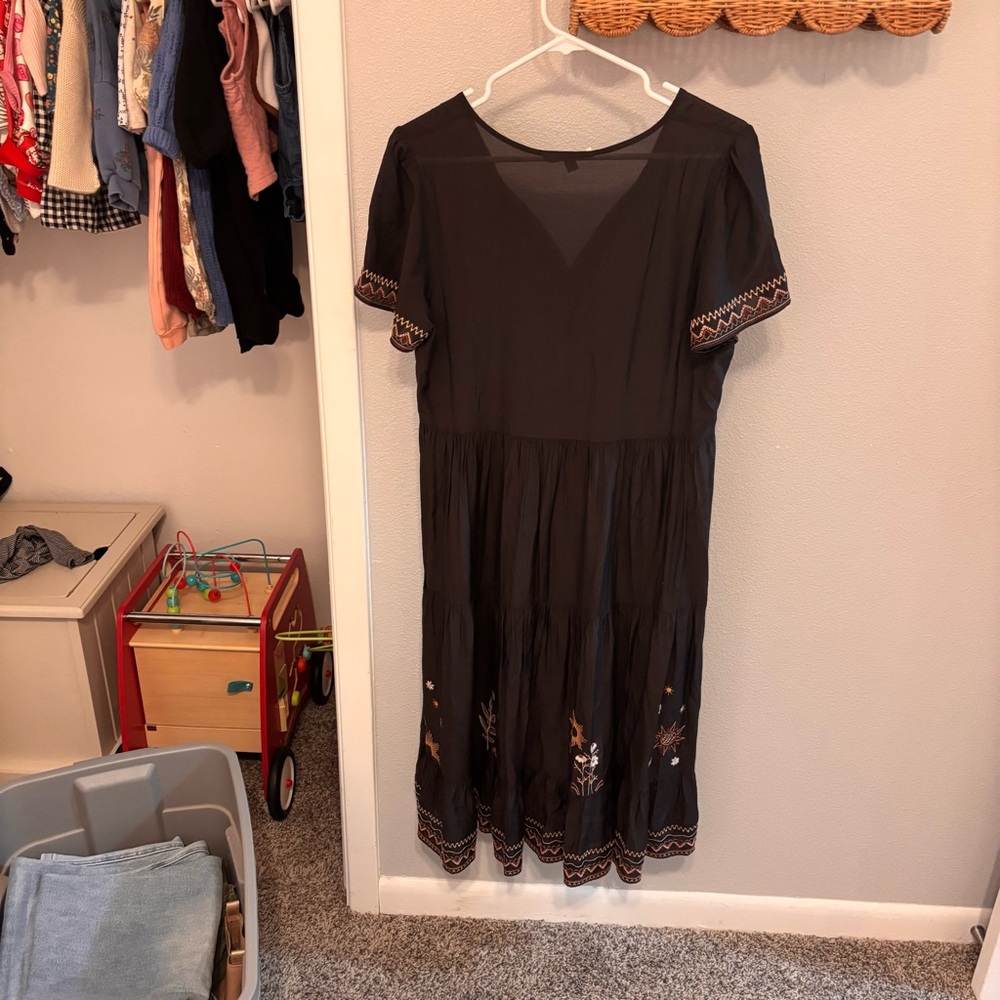 Johnny Was Black Midi Dress - Picture 3 of 5